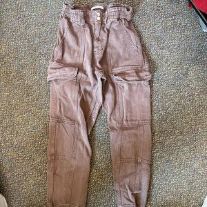 PacSun elastic waist cargo pants brown women’s S